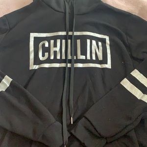 Black “chillin” sweater✨